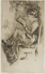 Leyendo un Libro (posiblemente Lizzie Dawson) c.1873